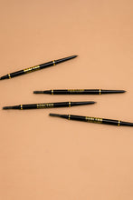 Load image into Gallery viewer, The #BROWBFF's precision-tip pencil allows you to create the most natural brows that look like actual hair strokes. Retractable for ultimate convenience; no sharpening needed. Its long-wearing, water resistant formula ensures all-day wear whether you're in the office or on the beach. 3 Shades: Cool brown, warm brown, and dark brown The #BROWBFF is vegan and cruelty-free.