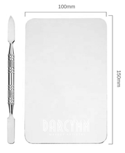 Load image into Gallery viewer, Stainless Steel Makeup Mixing Palette with Spatula and Faux Leather Pouch
