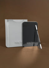 Load image into Gallery viewer, Stainless Steel Makeup Mixing Palette with Spatula and Faux Leather Pouch
